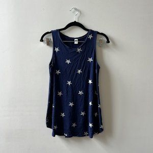 Navy Blue Tank Top with Silver Star